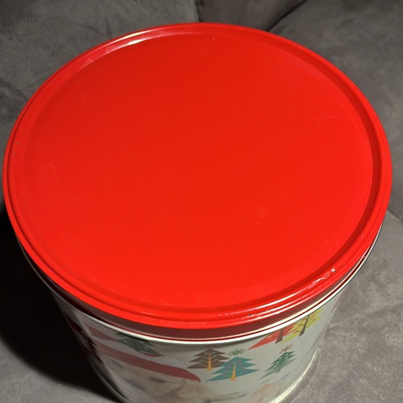 Merry Christmas Santa Dog Golden Retriever popcorn tin Empty storage decoration - Picture 5 of 9